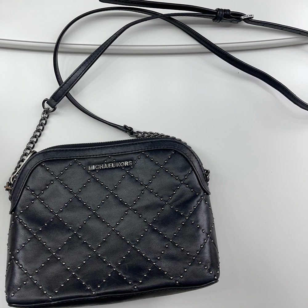 Black Studded MK Cross Body
